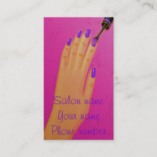 Painting Purple Nails Appointment Card