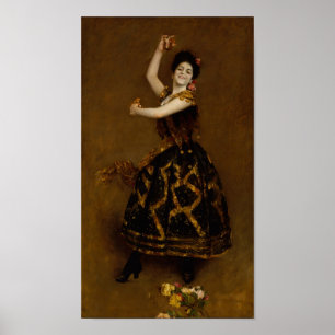 Painting Reprint of Carmencita, a Spanish Dancer, Poster