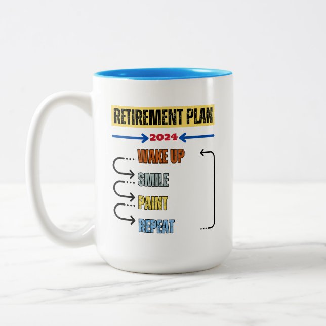 Painting - Retirement Plan 2024 Mug (Left)