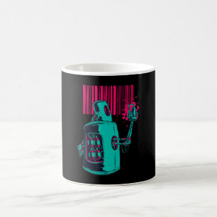 Painting Robot Spray Painting Grafi Bar Code Coffee Mug