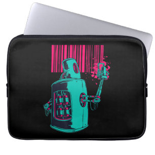 Painting Robot Spray Painting Grafi Bar Code Laptop Sleeve