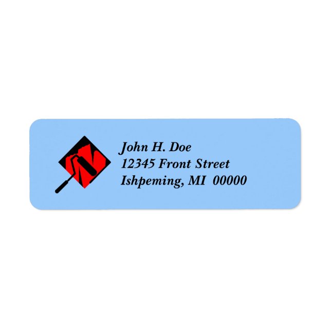 Painting Roller Tray Painter Return Address Labels (Front)