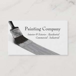 Painting Service Company Brush Grey Business Card