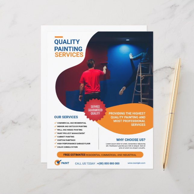 Painting Service Flyer Template (Front/Back In Situ)