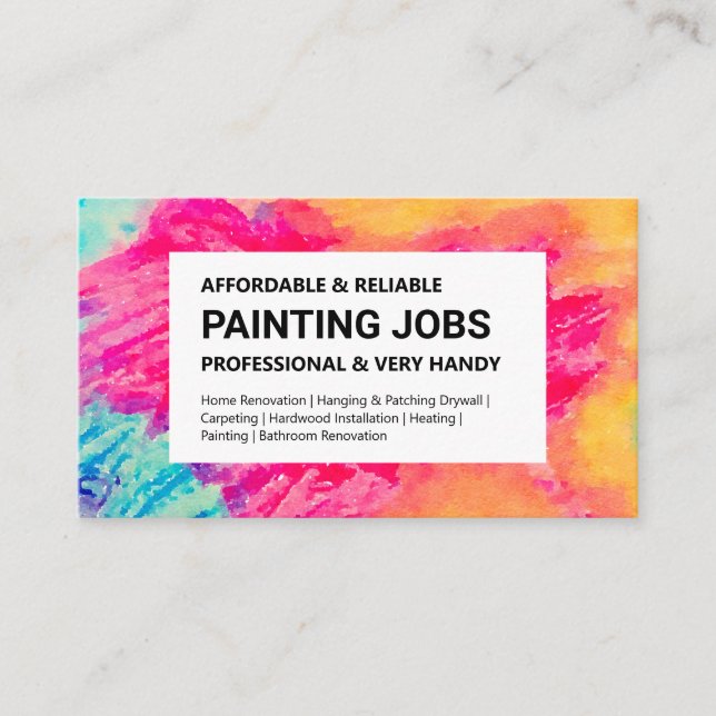 Painting Service / Job business card (Front)