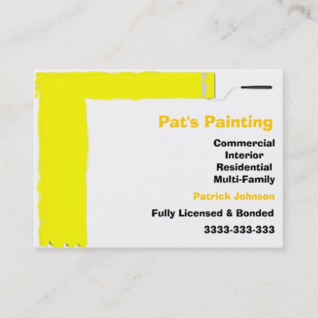 Painting Services Business Cards (Front)