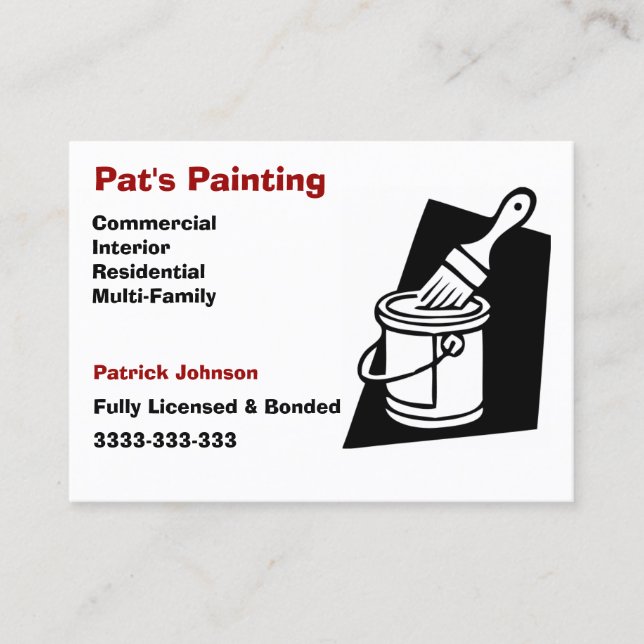 Painting Services Business Cards (Front)