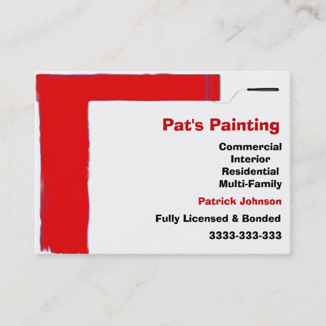 Painting Services Business Cards (Front)