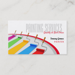 Painting Services   Paint Rollers Business Card