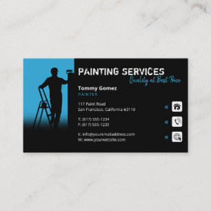 Painting Services   Painter at work Business Card