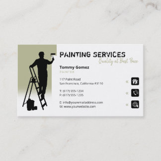 Painting Services | Painter at work Business Card