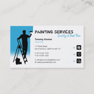 Painting Services   Painter at work Business Card