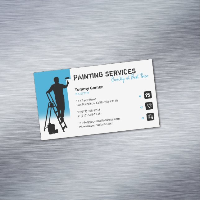 Painting Services | Painter at work Magnetic Business Card (In Situ)