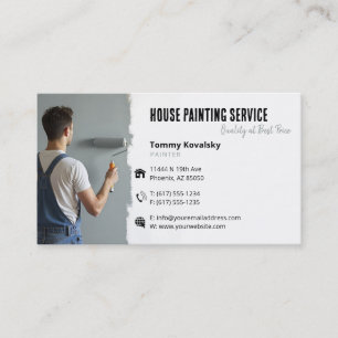 Painting Services Painter at work Red Business Card