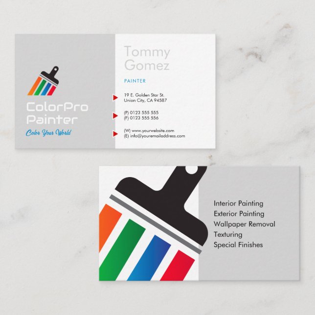 Painting Services | Painter Business Card (Front/Back)