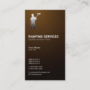 Painting Services   Painters Brown Business Card