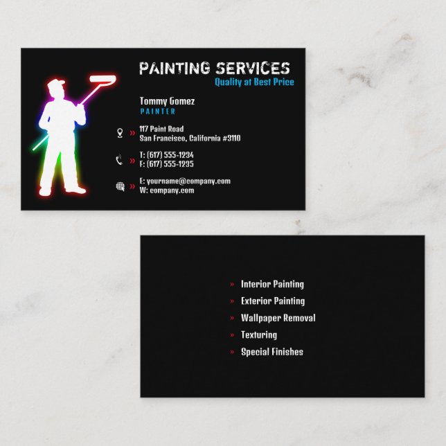 Painting Services | Painters Business Card (Front/Back)