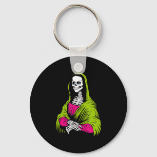 Painting   Skeleton Leonardo Da Vinci Famous Paint Key Ring