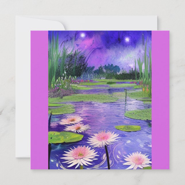 Painting Starry night at the Pond  (Front)