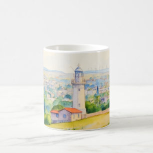 Painting style image of Paphos Lighthouse, Cyprus Coffee Mug