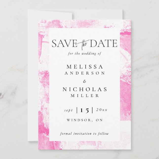 Painting texture save the date (Front)