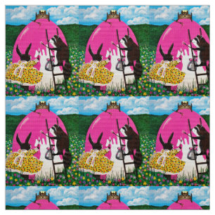 Painting the BIG PINK EGG! Fabric