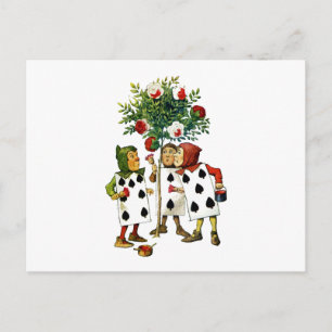 PAINTING THE QUEEN'S ROSES POSTCARD