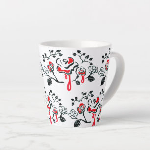 Painting The Roses Red Latte Mug