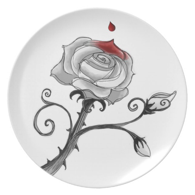 'Painting the Roses Red' Plate (Front)