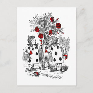 Painting the Roses Red Postcard