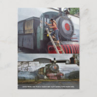 Painting the Swamp Rabbit Train mural