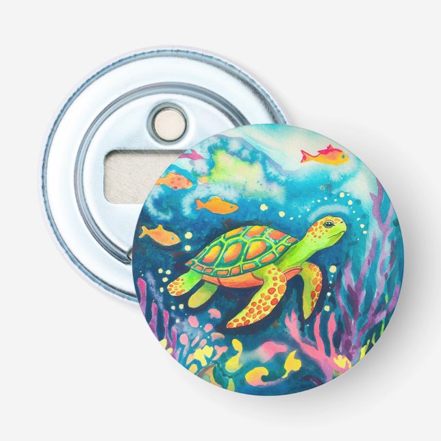 Painting Turtle Bottle Opener (Front)
