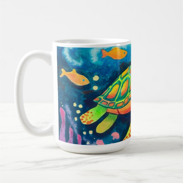 Painting Turtle Coffee Mug (Left)
