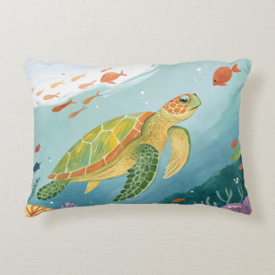 Painting Turtle Decorative Cushion