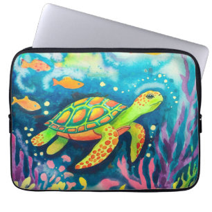 Painting Turtle Laptop Sleeve