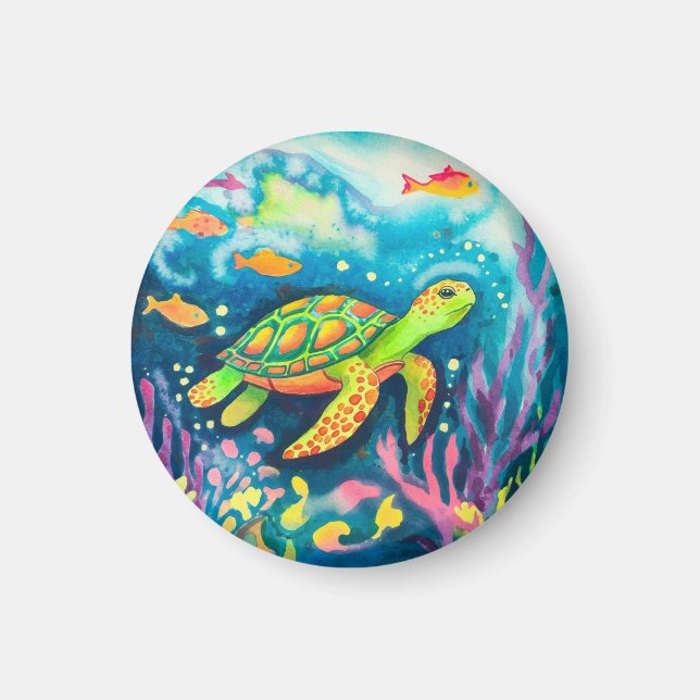 Painting Turtle Magnet (Front)