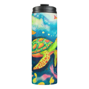 Painting Turtle Thermal Tumbler