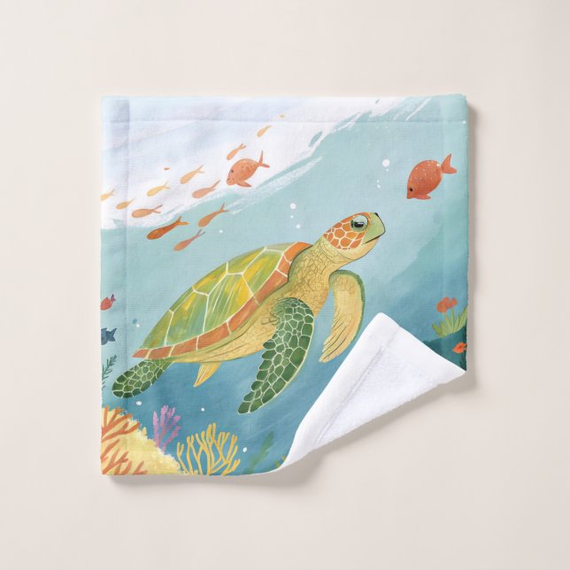 Painting Turtle Wash Cloth (Wash Cloth)