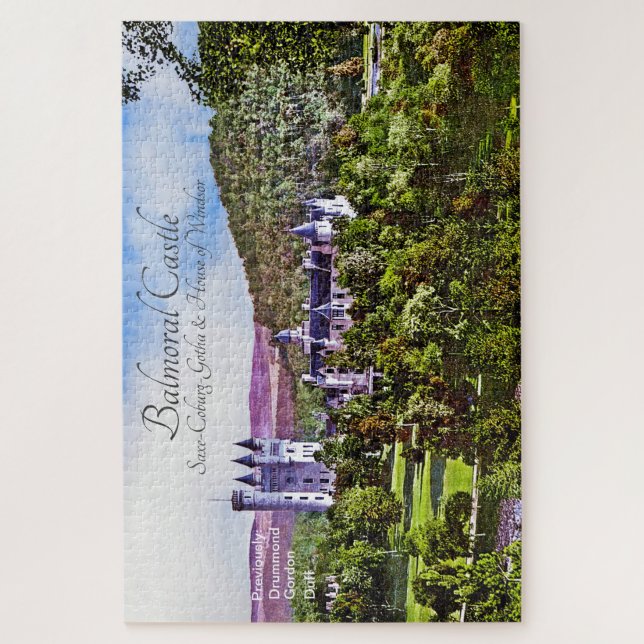 Painting UK's Royal Family's Balmoral Castle Jigsaw Puzzle (Vertical)