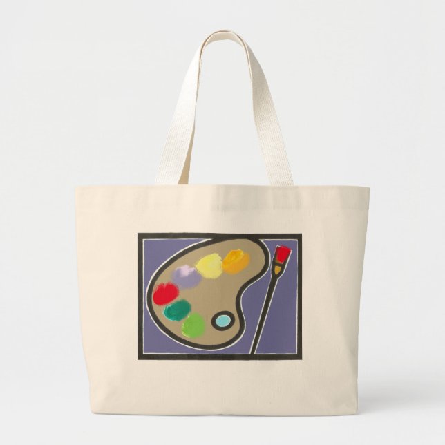 painting - visual arts large tote bag (Front)