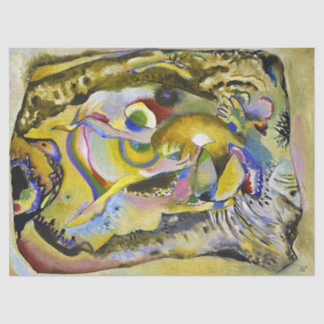 Painting with Clear Background by Kandinsky Tissue Paper (Front)