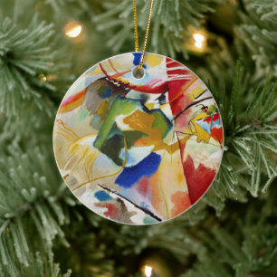 Painting with Green Centre by Wassily Kandinsky Ceramic Ornament
