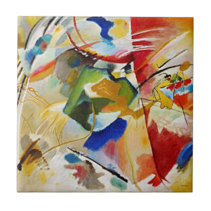 Painting with Green Centre by Wassily Kandinsky Ceramic Tile