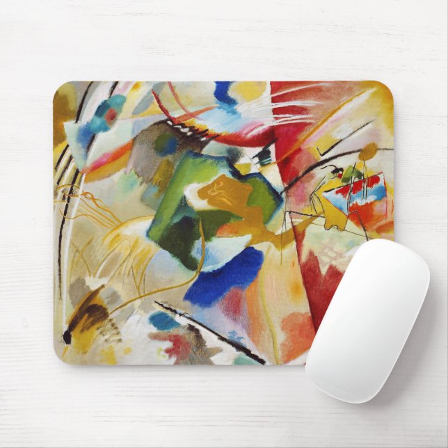 Painting with Green Centre by Wassily Kandinsky Mouse Pad (With Mouse)