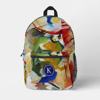 Painting with Green Centre by Wassily Kandinsky Printed Backpack