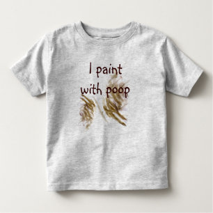Painting with poo shirt for toddlers