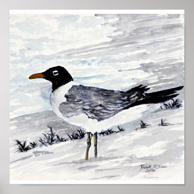 paintings and prints of seagulls beach art (Front)