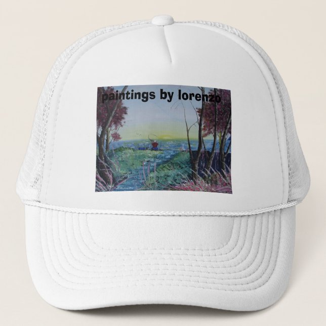 paintings by lorenzo trucker hat (Front)