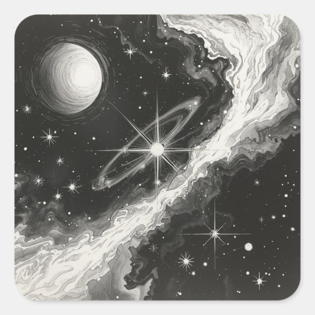 Paintings for Space Lovers Square Sticker (Front)