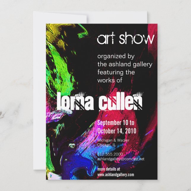 paints art show invitation (Front)